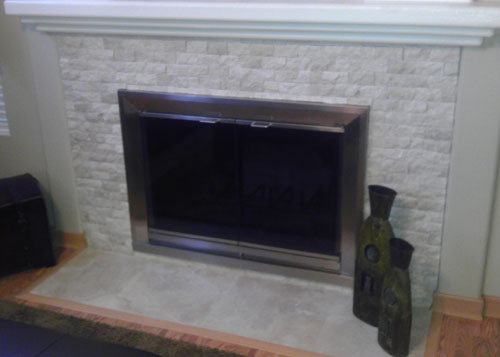 Fireplace Stone Refacing